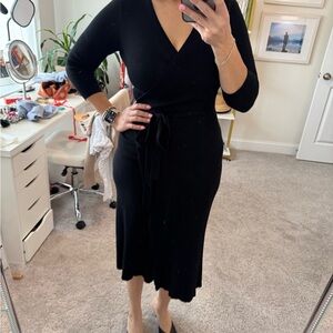 Mango Black wrap Dress